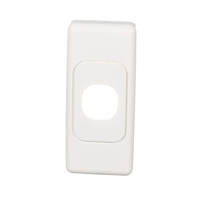 Clipsal 2031-WE | 1 Gang Architrave Grid & Surround White | 2000 Series