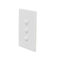 4C Slimline 3 Gang Wall switch 16Amp 250v | Elegant Range | White