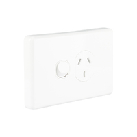 Clipsal Classic C2015-WE | 10 amp Single Power Point | White