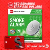 Red Smoke Alarms R10RF | Photoelectric RF Wireless smoke alarm | 10 year sealed Lithium Battery