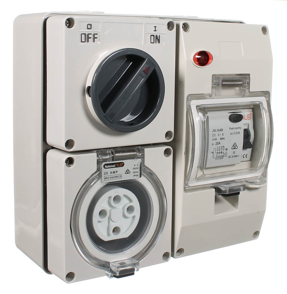 IP66 Switched Socket Outlet including RCD protection