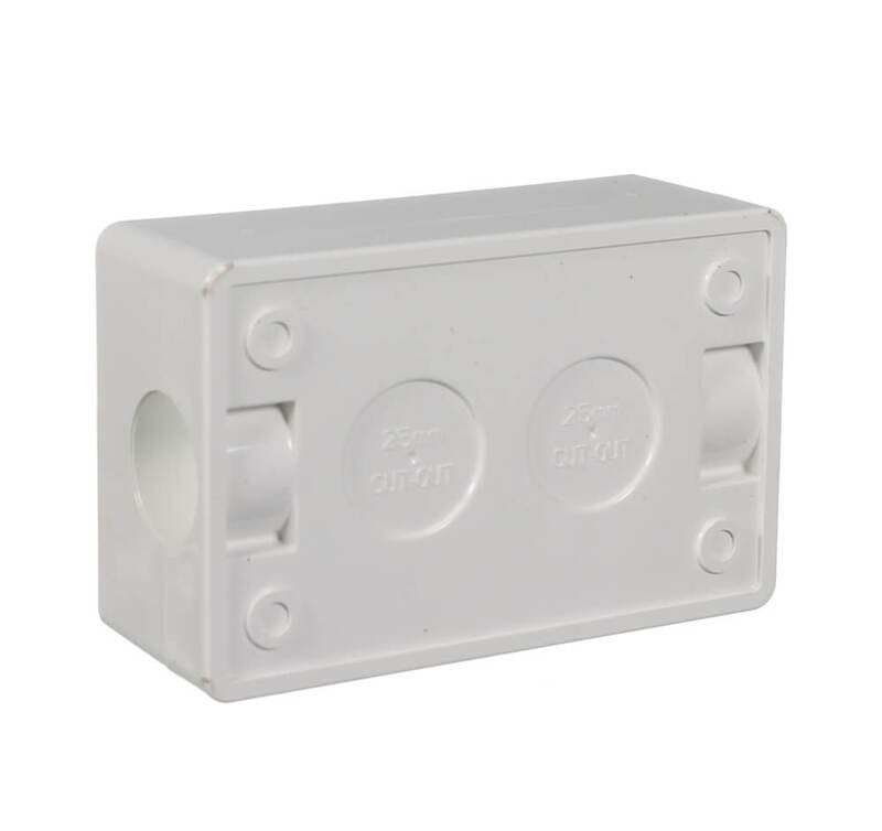 CLIPSAL 238/25 Solid Mounting Block (25mm Entry) White