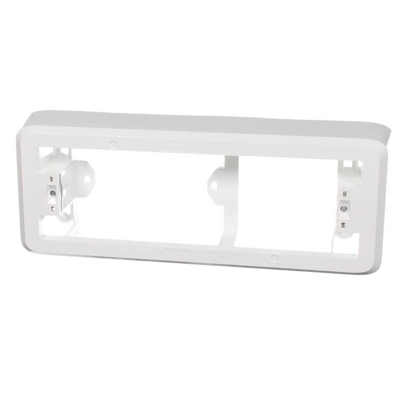 Clipsal Iconic 3004MVW Iconic Quad Socket Mounting Block 38mm, Vivid