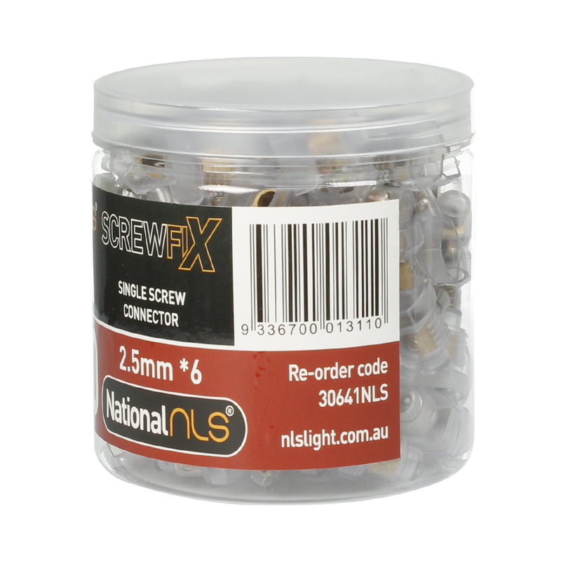NLS 30641 Single Screw Insulated Electrical Connector 6 x 2.5mm (100 Jar)