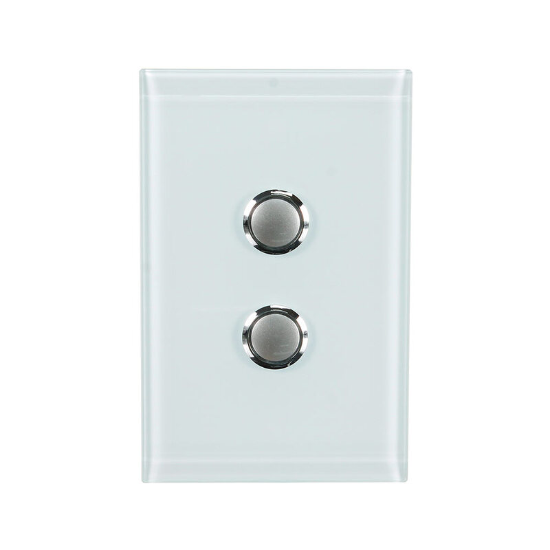 CLIPSAL SATURN 4062PBLOM 2 Gang Pushbutton LED Switch (Ocean Mist