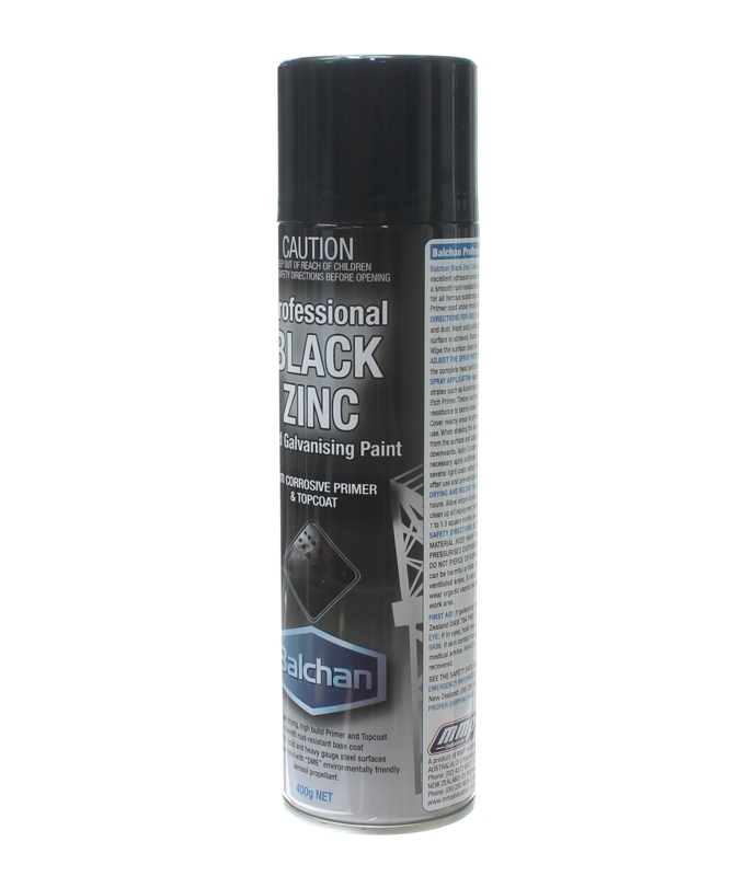 Black Zinc Cold Galvanising Paint 400G Balchan BA910