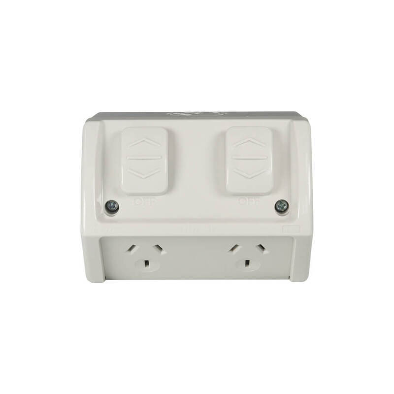 CLIPSAL WSC227/2 Double Weatherproof Power Point GPO 10amp 250v
