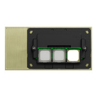 Clipsal 1043CP-LB | Solis T-Series 3 Gang Comm Switch Grid and Plate | Living Brass additional image