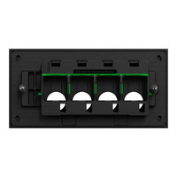 Clipsal 1044PUA-ZB | Solis Range 4 Gang Switch Grid and Plate | Matte Black additional image