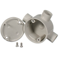 Clipsal 240-20-3-GY | 3 Way 20mm Round Shallow Junction Box additional image