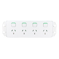 Clipsal Iconic 3015-4VW | Quad Power Point 10amp 250v Vivid White 3015/4 VW additional image