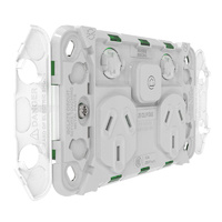 Clipsal Iconic 3025CSG | Double Power Point GPO, Grid, Horizontal Twin 10A | Connect to Wiser App additional image
