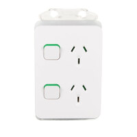 Clipsal Iconic 3025V-VW | Twin Switch Socket Outlet, Vertical Mount, 250V, 10A additional image