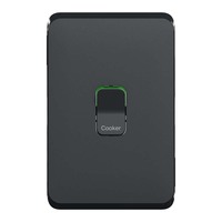 Clipsal Iconic 3041/45C-XB | Cooking Appliance Isolator Switch Plate Cover Black | (Skin Only) additional image