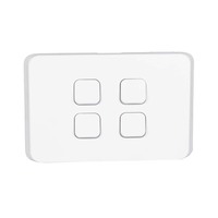 Clipsal Iconic 3044HA-VW | Switch 4 Gang Horizontal 10Amp | Vivid White additional image