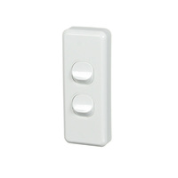 NLS 30595 | 2 Gang Architrave Switch 10amp 250v White additional image