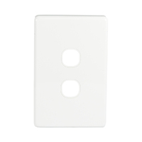 NLS 30602 | 2 Gang Switch Plate Only ' Classic' Style ' White additional image