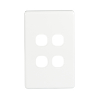 NLS 30604 | 4 Gang Switch Plate Only ' Classic' Style ' White additional image