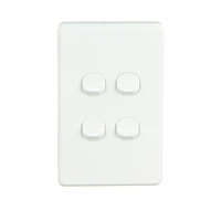 NLS 30620 | 4 Gang Switch 10 Amp | 'Classic' Style White additional image