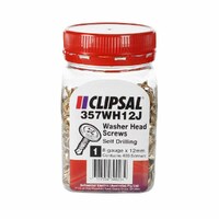 Clipsal 357WH12J | Self Drilling Washer Head Screws 8g x 12mm | Jar: 400 additional image