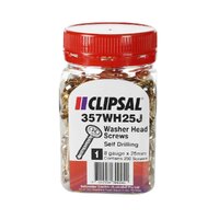 Clipsal 357WH25J | Self Drilling Washer Head Screws 8g x 25mm | Jar: 250 additional image