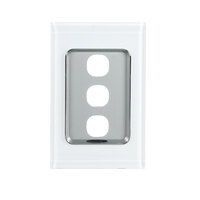 CLIPSAL SATURN 4033VHPW | 3 Gang 30 Series Grid And Surround (Pure White) additional image