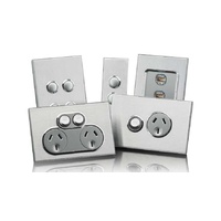 CLIPSAL SATURN 4062AL-HS | 2 Gang Pushbutton LED Architrave Switch | Horizon Silver additional image