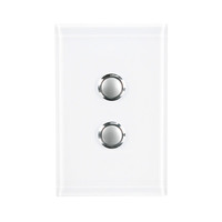 CLIPSAL SATURN 4062PBL-PW | 2 Gang Pushbutton LED Switch | Pure White additional image