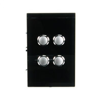 CLIPSAL SATURN 4064PBL-EB | 4 Gang Pushbutton LED Switch | Espresso Black additional image