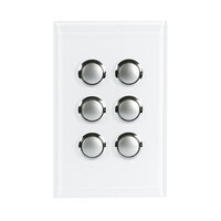 CLIPSAL SATURN 4066PBL-PW | 6 Gang Pushbutton LED Switch | Pure White additional image