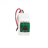 Clipsal Iconic 40E2USBACM-VW | Dual USB A & C 3.1A Charging Mechanism | Vivid White additional image