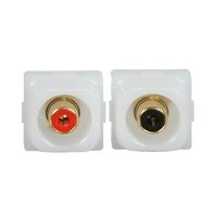 Clipsal Iconic 40SPK/2-TN | Audio Connector RCA Pair | Red & Black additional image
