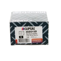Clipsal 4SSO15D | 10 Amp Din Mounted GPO (Double Pole) additional image