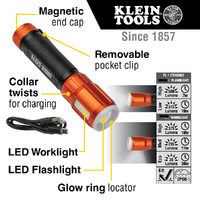 Klein Tools 56412 | Rechargeable LED Flashlight with Worklight additional image