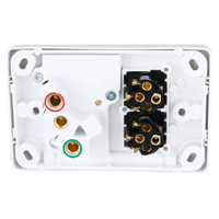 Clipsal Classic C2015XX-WE | 10Amp Single Power Point With 2 Extra Switches White additional image