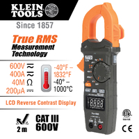 Klein Tools CL390 | AC/DC Digital Clamp Meter 400A Auto-Range additional image