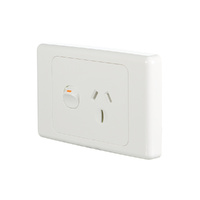 Trader Cougar COPP151G | 1 Gang 15A Horizontal Power Point | White additional image