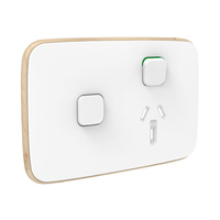 Clipsal Iconic ARCTIC WHITE Essence Skin Socket Switch Horizontal Single Extra Switch | E3015XC-AW additional image