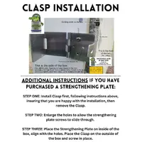 Energex EXUCK-1 | Energex Ultimate Kit Meterbox/Cabinet Clasp + Strengthening Plate + Padlock + 1 Key | Stainless Steel additional image