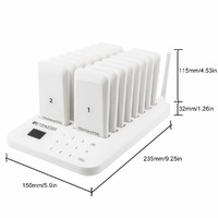 Wireless Paging System | TD157 Restaurant/Food Van Paging System | 16 Pagers | White additional image