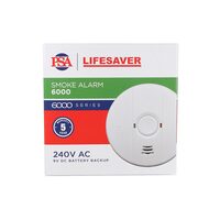 PSA LIFESAVER LIF6000 | 240v Photoelectric Smoke Alarm | 9v Battery Backup additional image