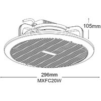 Martec MXFC20W | Core Round 200mm Exhaust Fan | White additional image