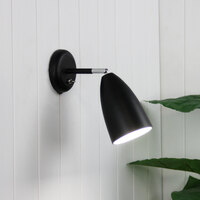 Oriel OL55211BK | Salem Adjustable Wall Light With Switch | Black additional image