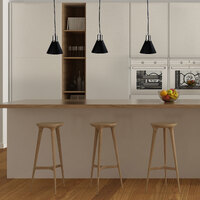 Oriel OL67513BC | Como 3 Light Bar Pendant Brushed Chrome and Black additional image