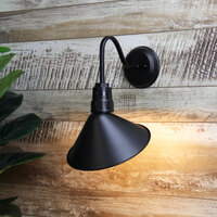 Oriel OL69375BK | Derwent Industrial Vintage Style Wall Light | Black additional image