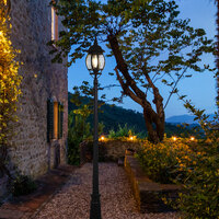 Oriel OL7669BK | Highgate Traditional Outdoor Post Light 224cm | Black additional image