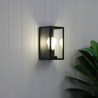 Oriel OL7843BK | Pandora Flush Hamptons Style Outdoor Sconce | Black additional image