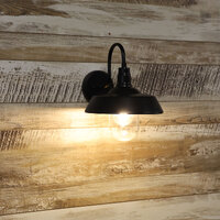 Oriel OL7890BK | Hudson Barn Style Wall Light | Black additional image