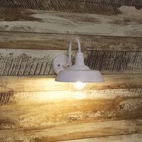 Oriel OL7890WH | Hudson Barn Style Wall Light | White additional image
