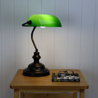 Oriel OL99458BK | Bankers Touch Table Lamp | Black additional image